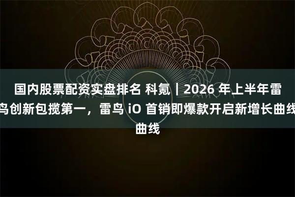 国内股票配资实盘排名 科氪｜2026 年上半年雷鸟创新包揽第一，雷鸟 iO 首销即爆款开启新增长曲线